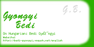 gyongyi bedi business card